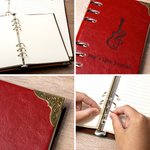 Journal lyrique personnalisé en cuir PU avec texte Cadeau d'anniversaire essentiel pour les musiciens