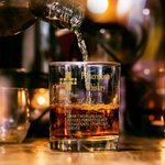 Personalised Funny Prescription Bourbon Whiskey Glasses and Slate Coaster with Name Father's Day Birthday Gift for Grandpa Dad