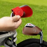 Personalized Multicolor PU Leather Magnetic Golf Club Head Cover with Initial and Number Golf Tools Birthday Game Day Gift for Golf Player Lover