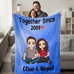 Henkilökohtainen Yhdessä monista vuosista lähtien Sateenkaari sarjakuvahahmo Pehmeä heittää peitto nimi Home Decor Syntymäpäivä Ystävänpäivä lahja pariskunnalle