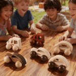 Personalised Wooden Toy Car Sedan Classic Car with Engraved Name Desk Decor Birthday Gift for Kids Car Lovers