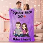 Henkilökohtainen Yhdessä monista vuosista lähtien Sateenkaari sarjakuvahahmo Pehmeä heittää peitto nimi Home Decor Syntymäpäivä Ystävänpäivä lahja pariskunnalle