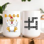 Henkilökohtainen huumori kana ristisanatehtävä peli 11 oz 15 oz keraaminen muki tekstillä Team syntymäpäivälahja kollegoille ystäville kavereille