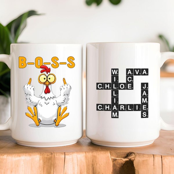 Henkilökohtainen huumori kana ristisanatehtävä peli 11 oz 15 oz keraaminen muki tekstillä Team syntymäpäivälahja kollegoille ystäville kavereille