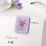 Segnalibro magnetico in pelle PU con farfalla e fiore di nascita personalizzato con nome regalo di compleanno per amanti dei libri