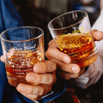 Personalized Best Friends Whiskey Glasses Coaster Set with Name Party Anniversary Gift for Whiskey Lovers