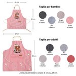 Grembiule da cucina personalizzato con nome e tasca frontale regalo di Natale per bambini e adulti
