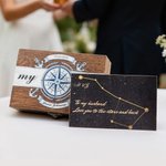 Set di gioielli personalizzati con stella polare con pietra di nascita e testo Abito formale Regalo di nozze essenziale per il testimone dello sposo