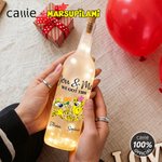 Personalized Long Tailed Leopard Marsupilami Love Quote LED Bottle Lamp with Name Home Decor Valentine's Day Gift for Couples | Callie × Marsupilami®