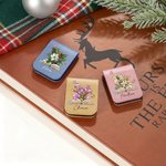 Segnalibro magnetico in pelle PU con farfalla e fiore di nascita personalizzato con nome regalo di compleanno per amanti dei libri