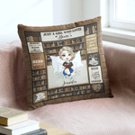 Personalised Book Cartoon Reading Character Soft Cushion Cover with Name and Title Home Decor Birthday Gift for Bookworms