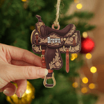 Personalized Horse Saddle Acrylic Ornament with Name Home Decor Christmas Birthday Anniversary Gift for Horse Lovers Equestrians