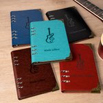 Journal lyrique personnalisé en cuir PU avec texte Cadeau d'anniversaire essentiel pour les musiciens