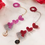 Personalized Heart Envelope Tumbler Charm with Letter Straw Accessories for 20 oz to 40 oz Stanley Tumbler Valentine's Day Gift for Couple