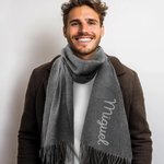 Bufanda y chal personalizados suaves y cálidos con nombre bordado accesorio de moda regalo de invierno cumpleaños para familia