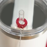 Personalized Heart Envelope Tumbler Charm with Letter Straw Accessories for 20 oz to 40 oz Stanley Tumbler Valentine's Day Gift for Couple