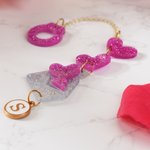 Personalized Heart Envelope Tumbler Charm with Letter Straw Accessories for 20 oz to 40 oz Stanley Tumbler Valentine's Day Gift for Couple