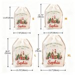 Personalized Special Delivery Cute Snowman Drawstring Canvas Gift Bag with Name Christmas Party Gift for Kids Family