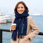 Bufanda y chal personalizados suaves y cálidos con nombre bordado accesorio de moda regalo de invierno cumpleaños para familia