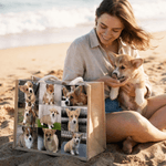 Personalized Pet Paw Print Photo Large Jute Bag with Name Daily Use Birthday Party Gift for Pet Owner Lover