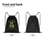 Borsa personalizzata in stile irlandese Shamrock Doodle iniziale con coulisse e nome Festa di San Patrizio Regalo per la famiglia