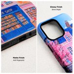 Personalized Vintage Pink Bookshop Portable Kindle Case Phone Case for iPhone or Samsung with Name Daily Use Birthday Gift for Book Lovers Bookworms