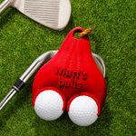 Personalised 3D Printed Text Funny Golf Ball Holder with Clip Golf Club Accessory Sports Birthday Christmas Gift for Golf Lover