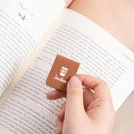 Personalized Book Coffee PU Leather Bookmark Clip with Name Reading Supplies Birthday Gift for Book Lovers Bookworms