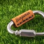 Personalised Portable PU Leather Name Tag Golf Divot Tool Keychain Golf Field Accessory Father's Day Golf Club Gift for Golfer Golf Lover