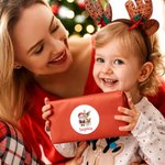 Personalised Cute Santa Claus Reindeer Waterproof Stickers Labels with Name Gift Decor Christmas Festival Party Favors for Family Friends