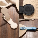 Clip de chapeau magnétique en cuir PU avec monogramme personnalisé Multicolore Cadeau d'anniversaire pour la famille et les amis