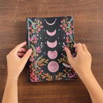 Journal personnalisé en cuir PU avec texte et 300 pages en kraft pour les phases de la lune Cadeau d'anniversaire et de Noël pour les filles et les femmes