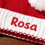Gorro de Navidad personalizado de hilo y suave en varios estilos con nombre bordado regalo de Navidad para familia