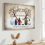 Personalized Love Tree Family Figures Back View Frameless Painting with Name Birthday Anniversary Gift for Family Friends