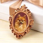 Personalizzato Vintage Style Oil Painting Frame Photo Fridge Magnet Home Decor Regalo di compleanno e anniversario per i proprietari di animali domestici