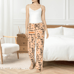 Personalized Simple Kid Line Drawing Pajama Pants with Name and Pocket Daily Wear Birthday Anniversary Gift for Grandparents Parents Family