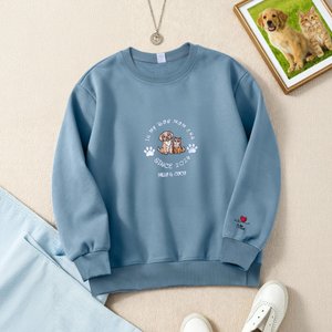 Personalized Embroidered Pet Photo In My Dog Mom Era Multicolor T-shirt Sweatshirt Hoodie with Name Pet Party Salon Birthday Gift for Pet Owner Lover