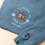 Gepersonaliseerd Geborduurd Foto Huisdier In Mijn Hond Mamma Multicolor T-shirt Sweatshirt Hoodie met Naam Huisdier Party Salon Verjaardagscadeau voor Huisdierliefhebber