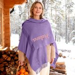 Bufanda y chal personalizados suaves y cálidos con nombre bordado accesorio de moda regalo de invierno cumpleaños para familia