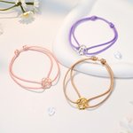 Personalized Lucky Clover Initial Bracelet Dainty Jewelry Birthday Anniversary Valentine's Day Mother's Day Gift for Girls Women