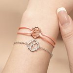 Personalized Lucky Clover Initial Bracelet Dainty Jewelry Birthday Anniversary Valentine's Day Mother's Day Gift for Girls Women