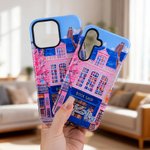 Personalized Vintage Pink Bookshop Portable Kindle Case Phone Case for iPhone or Samsung with Name Daily Use Birthday Gift for Book Lovers Bookworms