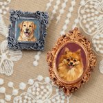 Personalizzato Vintage Style Oil Painting Frame Photo Fridge Magnet Home Decor Regalo di compleanno e anniversario per i proprietari di animali domestici