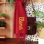 Bufanda y chal personalizados suaves y cálidos con nombre bordado accesorio de moda regalo de invierno cumpleaños para familia