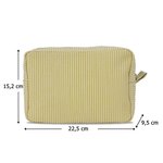 Trousse personalizzata con personaggio animato fiore di nascita e nome con cerniera e design a strisce regalo di viaggio per donne