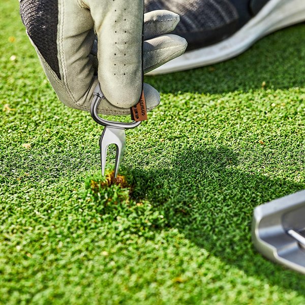 Personalised Portable PU Leather Name Tag Golf Divot Tool Keychain Golf Field Accessory Father's Day Golf Club Gift for Golfer Golf Lover