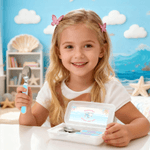 Personalized Cute Sea ​​Animals Safe Stainless Steel Fork Spoon Knife 3 Pcs Cutlery Set with Name and Case Birthday Gift for Boys Girls