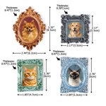 Personalizzato Vintage Style Oil Painting Frame Photo Fridge Magnet Home Decor Regalo di compleanno e anniversario per i proprietari di animali domestici