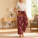 Personalized Simple Kid Line Drawing Pajama Pants with Name and Pocket Daily Wear Birthday Anniversary Gift for Grandparents Parents Family