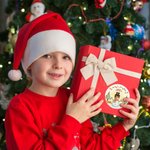 Personalised Elf Santa Claus Snowman Set of 2 Waterproof Stickers Labels with Name and Photo Gift Decor Christmas Party Favor for Family Kids